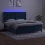 Boxspringbett mit Matratze und LED dunkelblauem Samt 180x200 cm von vidaXL, Betten und Lattenroste - Ref: Foro24-3139761, Pre...