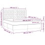 Boxspringbett mit Matratze und LED dunkelblauem Samt 180x200 cm von vidaXL, Betten und Lattenroste - Ref: Foro24-3139761, Pre...