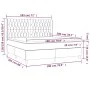 Boxspringbett mit Matratze und LED dunkelblauem Samt 180x200 cm von vidaXL, Betten und Lattenroste - Ref: Foro24-3139761, Pre...
