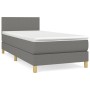 Box spring bed with dark gray fabric mattress 100x200 cm by vidaXL, Beds and slatted bases - Ref: Foro24-3140434, Price: 308,...