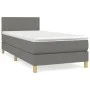 Box spring bed with dark gray fabric mattress 100x200 cm by vidaXL, Beds and slatted bases - Ref: Foro24-3140434, Price: 308,...