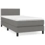 Box spring bed with dark gray fabric mattress 90x190 cm by vidaXL, Beds and slatted bases - Ref: Foro24-3139938, Price: 290,5...