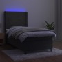 Boxspringbett mit Matratze und dunkelgrauem LED-Samt 100x200 cm von vidaXL, Betten und Lattenroste - Ref: Foro24-3139428, Pre...