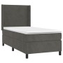 Boxspringbett mit Matratze und dunkelgrauem LED-Samt 100x200 cm von vidaXL, Betten und Lattenroste - Ref: Foro24-3139428, Pre...