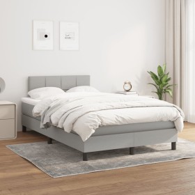 Boxspringbett mit hellgrauer Stoffmatratze 120x200 cm von vidaXL, Betten und Lattenroste - Ref: Foro24-3140041, Preis: 371,66...