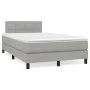 Box spring bed with light gray fabric mattress 120x200 cm by vidaXL, Beds and slatted bases - Ref: Foro24-3140041, Price: 369...