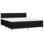 Boxspringbett mit schwarzer Stoffmatratze 180x200 cm von vidaXL, Betten und Lattenroste - Ref: Foro24-3140475, Preis: 555,77 ...