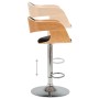 Gekrümmter Holzküchenhocker mit schwarzem Kunstleder von vidaXL, Küchenhocker - Ref: Foro24-283121, Preis: 150,43 €, Rabatt: %