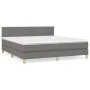Box spring bed with dark gray fabric mattress 180x200 cm by vidaXL, Beds and slatted bases - Ref: Foro24-3140474, Price: 590,...