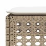 Set de sofás de jardín con cojines 9 pzas ratán sintético beige