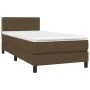 Box spring bed with dark brown fabric mattress 90x200 cm by vidaXL, Beds and slatted bases - Ref: Foro24-3139948, Price: 279,...
