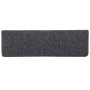 Alfombrillas para escaleras 15 unidades 65x21x4 cm Gris oscuro