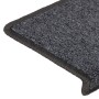 Alfombrillas para escaleras 15 unidades 65x21x4 cm Gris oscuro