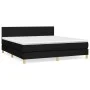 Box spring bed with black fabric mattress 160x200 cm by vidaXL, Beds and slatted bases - Ref: Foro24-3140467, Price: 470,16 €...