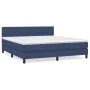 Box spring bed with blue fabric mattress 160x200 cm by vidaXL, Beds and slatted bases - Ref: Foro24-3140071, Price: 472,35 €,...