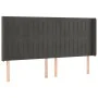 Box spring bed with mattress and LED dark gray velvet 180x200 cm by vidaXL, Beds and slatted bases - Ref: Foro24-3139698, Pri...