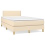 Cama box spring con colchón tela color crema 120x200 cm de vidaXL, Camas y somieres - Ref: Foro24-3140526, Precio: 374,22 €, ...