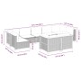 Set de sofás de jardín con cojines 9 pzas ratán sintético beige