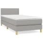 Box spring bed with light gray fabric mattress 90x200 cm by vidaXL, Beds and slatted bases - Ref: Foro24-3140505, Price: 292,...