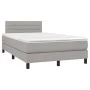 Box spring bed with light gray fabric mattress 120x200 cm by vidaXL, Beds and slatted bases - Ref: Foro24-3140121, Price: 364...