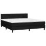 Box spring bed with black fabric mattress 160x200 cm by vidaXL, Beds and slatted bases - Ref: Foro24-3139907, Price: 480,01 €...