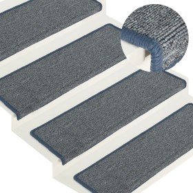 Alfombrillas para escaleras 15 unidades 65x21x4 cm Gris claro y