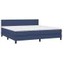 Box spring bed with blue fabric mattress 200x200 cm by vidaXL, Beds and slatted bases - Ref: Foro24-3139927, Price: 571,11 €,...
