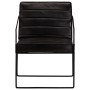 Sillón de cuero auténtico negro by vidaXL, Armchairs - Ref: Foro24-284413, Price: 220,56 €, Discount: %
