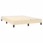 Box spring bed with cream fabric mattress 140x200 cm by vidaXL, Beds and slatted bases - Ref: Foro24-3140142, Price: 439,33 €...