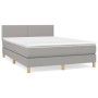 Boxspringbett mit hellgrauer Stoffmatratze 140x200 cm von vidaXL, Betten und Lattenroste - Ref: Foro24-3140537, Preis: 410,48...