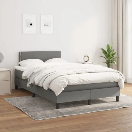 Box spring bed with dark gray fabric mattress 120x200 cm by vidaXL, Beds and slatted bases - Ref: Foro24-3139962, Price: 408,...