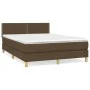 Box spring bed with dark brown fabric mattress 140x200 cm by vidaXL, Beds and slatted bases - Ref: Foro24-3140540, Price: 403...