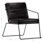 Sillón de cuero auténtico negro by vidaXL, Armchairs - Ref: Foro24-284413, Price: 220,56 €, Discount: %