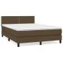Box spring bed with dark brown fabric mattress 140x190 cm by vidaXL, Beds and slatted bases - Ref: Foro24-3139972, Price: 419...