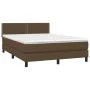 Box spring bed with dark brown fabric mattress 140x190 cm by vidaXL, Beds and slatted bases - Ref: Foro24-3139972, Price: 419...