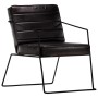 Sillón de cuero auténtico negro by vidaXL, Armchairs - Ref: Foro24-284413, Price: 220,56 €, Discount: %