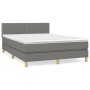 Cama box spring con colchón tela gris oscuro 140x190 cm de vidaXL, Camas y somieres - Ref: Foro24-3140530, Precio: 462,17 €, ...