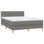 Cama box spring con colchón tela gris oscuro 140x190 cm de vidaXL, Camas y somieres - Ref: Foro24-3140530, Precio: 462,17 €, ...