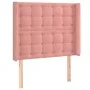 Box spring bed with mattress and LED pink velvet 80x200 cm by vidaXL, Beds and slatted bases - Ref: Foro24-3139774, Price: 34...