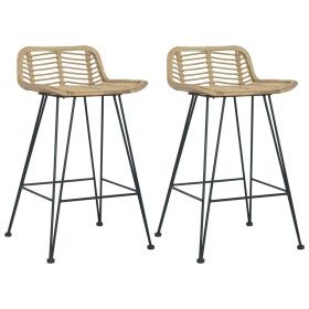 Küchenhocker 2 Einheiten aus natürlichem Rattan von vidaXL, Küchenhocker - Ref: Foro24-285232, Preis: 233,35 €, Rabatt: %