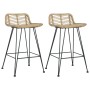 Kitchen stools 2 units natural rattan by vidaXL, Kitchen stools - Ref: Foro24-285232, Price: 233,35 €, Discount: %