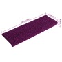 Alfombrillas para escaleras 15 unidades 65x21x4 cm Rosa Borde
