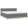 Box spring bed with dark gray fabric mattress 160x200 cm by vidaXL, Beds and slatted bases - Ref: Foro24-3140626, Price: 480,...