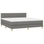 Box spring bed with dark gray fabric mattress 160x200 cm by vidaXL, Beds and slatted bases - Ref: Foro24-3140626, Price: 480,...