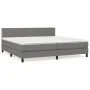 Box spring bed with dark gray fabric mattress 200x200 cm by vidaXL, Beds and slatted bases - Ref: Foro24-3140002, Price: 563,...