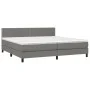 Box spring bed with dark gray fabric mattress 200x200 cm by vidaXL, Beds and slatted bases - Ref: Foro24-3140002, Price: 563,...