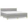 Boxspringbett mit hellgrauer Stoffmatratze 160x200 cm von vidaXL, Betten und Lattenroste - Ref: Foro24-3140625, Preis: 483,12...