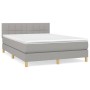 Boxspringbett mit hellgrauer Stoffmatratze 140x200 cm von vidaXL, Betten und Lattenroste - Ref: Foro24-3140617, Preis: 428,00...