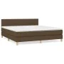 Box spring bed with dark brown fabric mattress 180x200 cm by vidaXL, Beds and slatted bases - Ref: Foro24-3140636, Price: 530...