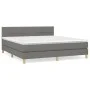 Box spring bed with dark gray fabric mattress 180x200 cm by vidaXL, Beds and slatted bases - Ref: Foro24-3140634, Price: 576,...